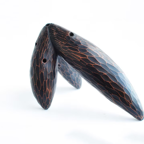 Triple Chamber Ceramic Flute – "Forest Meditation" Handcrafted Ocarina