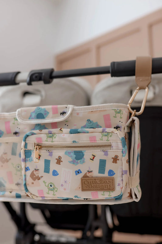Stroller Caddy Organizer – Insulated Cup Holders & Multiple Pockets