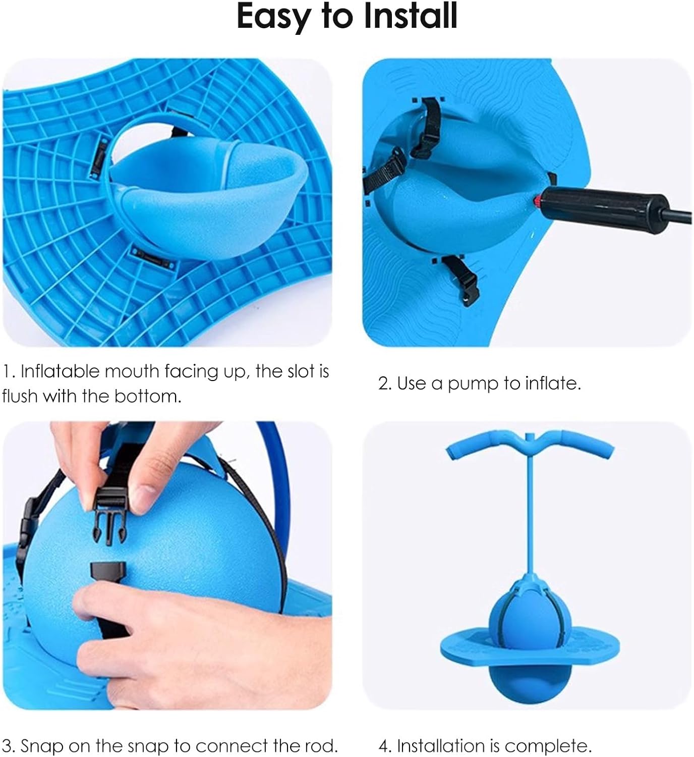 Pogo Ball with Detachable Handle – 639lb Capacity, for Kids & Adults, Pump Included