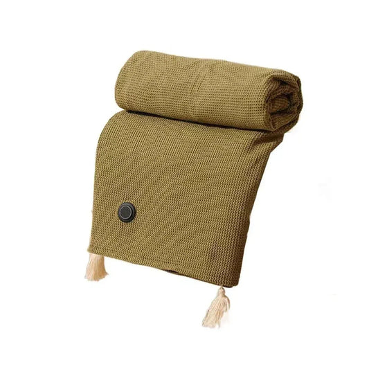 USB Heated Shawl Blanket – Wearable Electric Heating Shawl with Zipper Closure