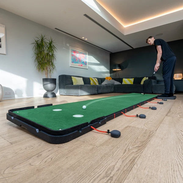 Adjustable Golf Putting Mat – Realistic Breaks Up to 10ft with Ball Return
