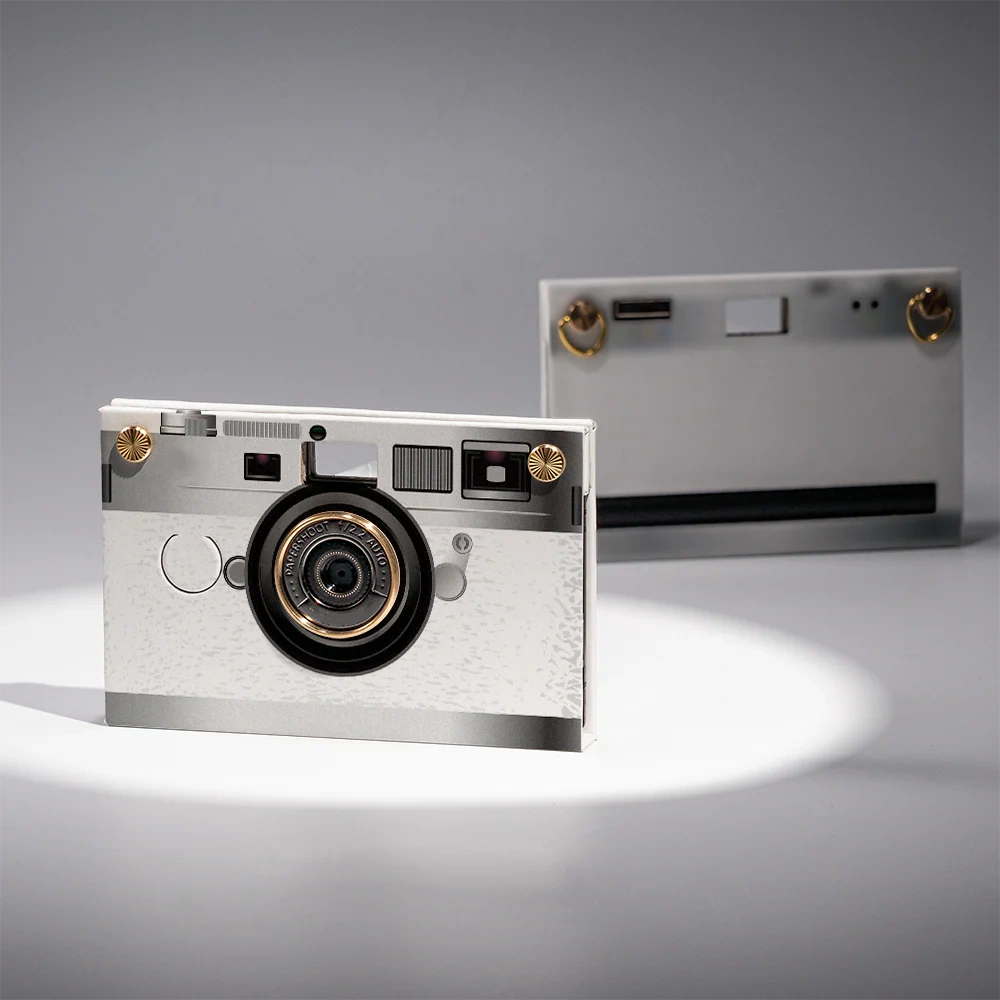 Paper‑Thin Digital Camera – 100g, No Screen, Film Tones, Travel Ready