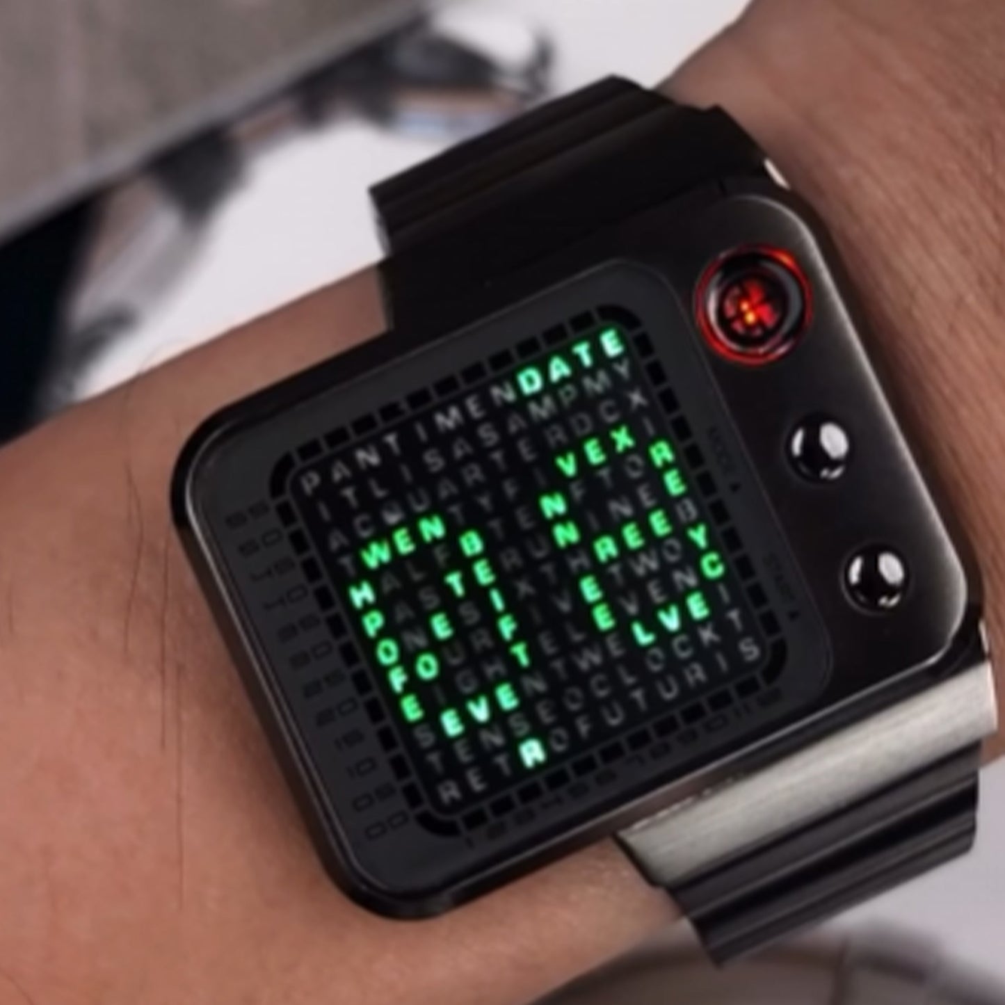 Electronic Digital Movement Watch – Waterproof Metal Case, Adjustable Stainless Steel Strap