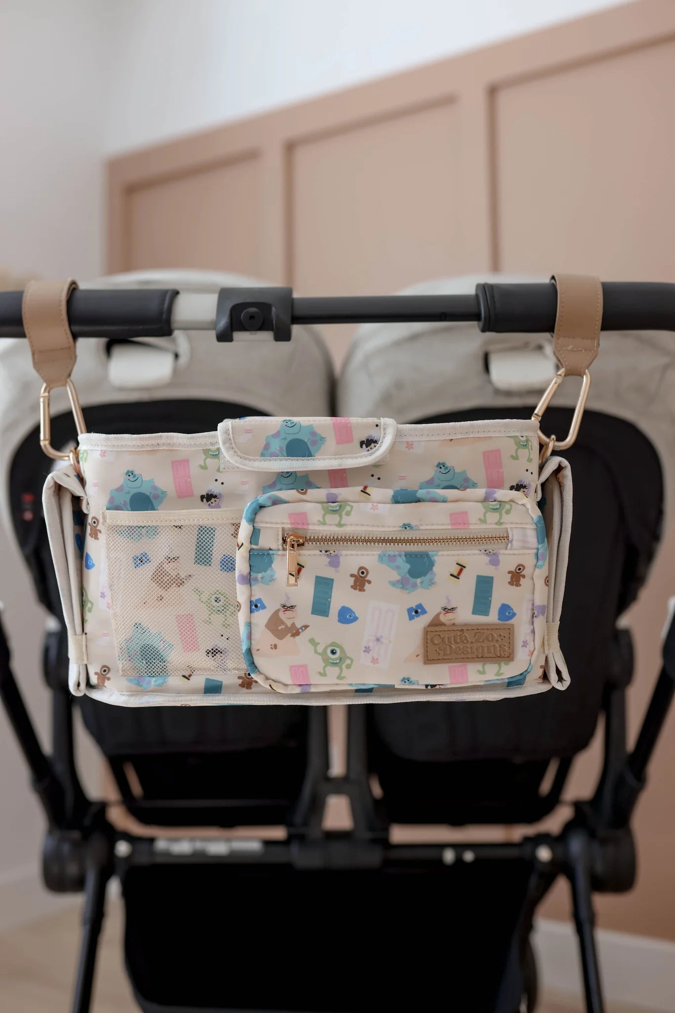 Stroller Caddy Organizer – Insulated Cup Holders & Multiple Pockets