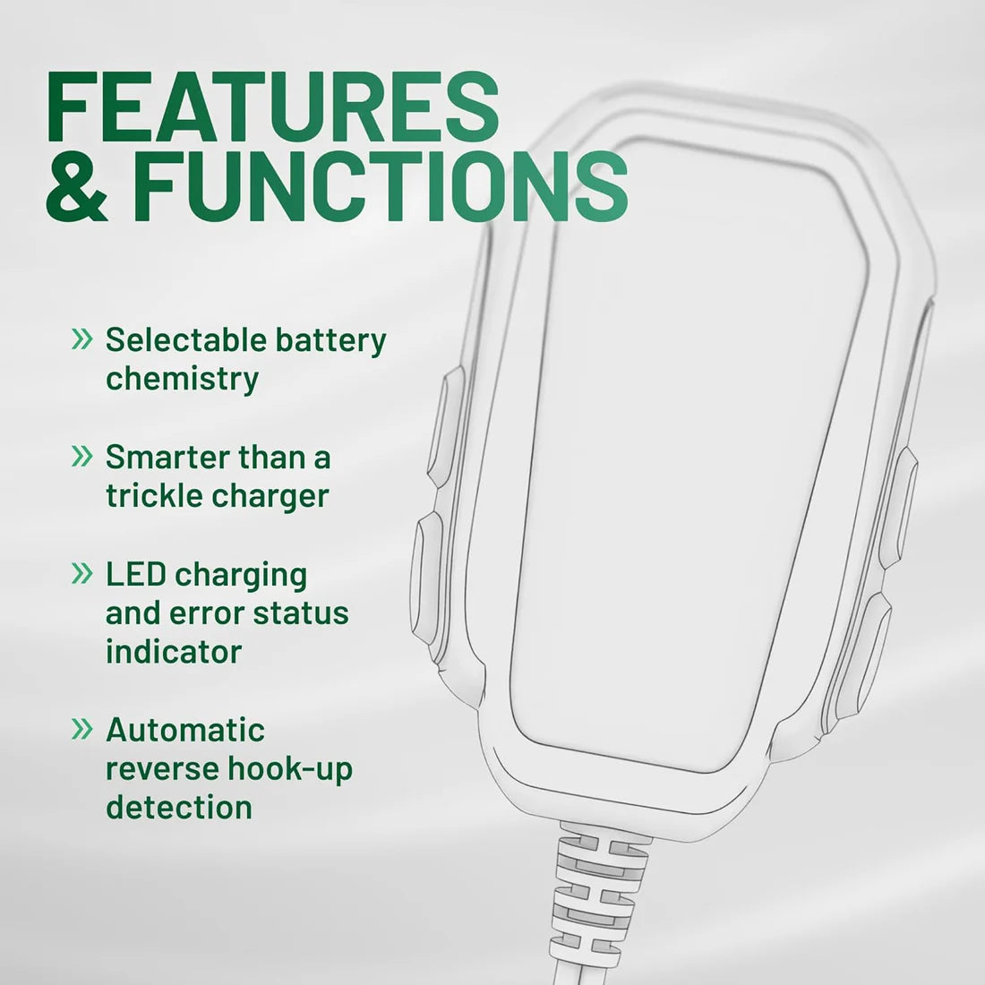 12V Selectable Battery Charger & Maintainer – Lead‑Acid & Lithium
