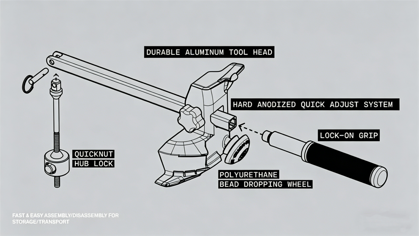 Hub-Mounted Tire & Insert Tool – Install & Remove Tires in Minutes