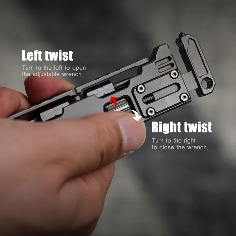12-in-1 Titanium Multi-Function Pry Bar – Pen-Sized EDC Tool with Tritium Glow Slots