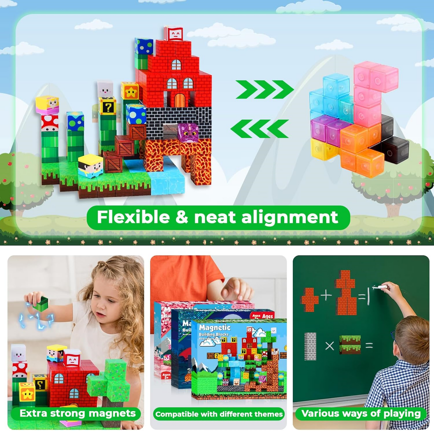 150 Magnetic Cubes – Screen-Free Montessori Play
