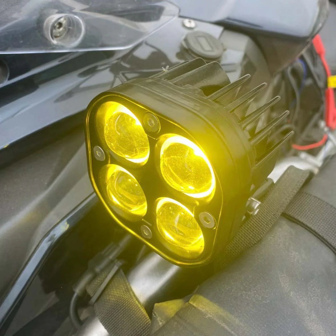 4 LED Fog Light Kit – Dual-Color (Yellow/White), 80W High Brightness with Wiring Harness
