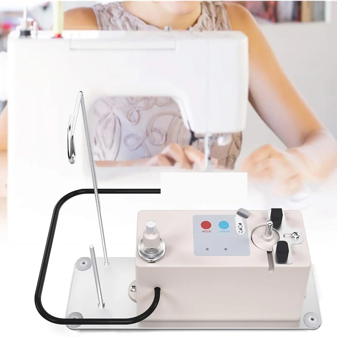 Portable Automatic Bobbin Winder – High-Speed Electric with Auto-Stop for Sewing Machines
