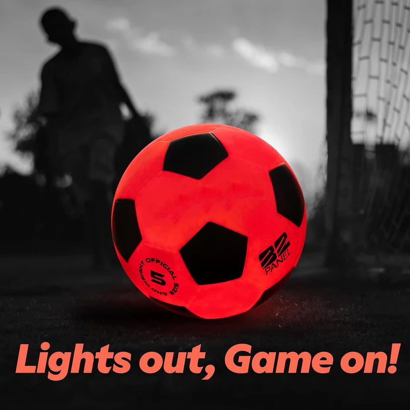 Glow in the Dark LED Soccer Ball – Impact-Activated Lights for Night Play