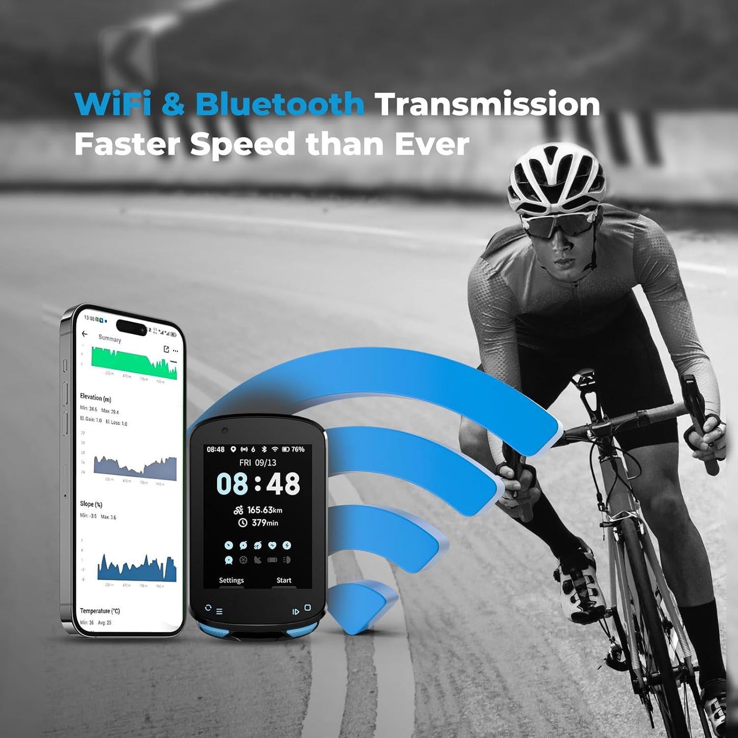 Bike Computer – Wireless Cycling Computer with Route Navigation