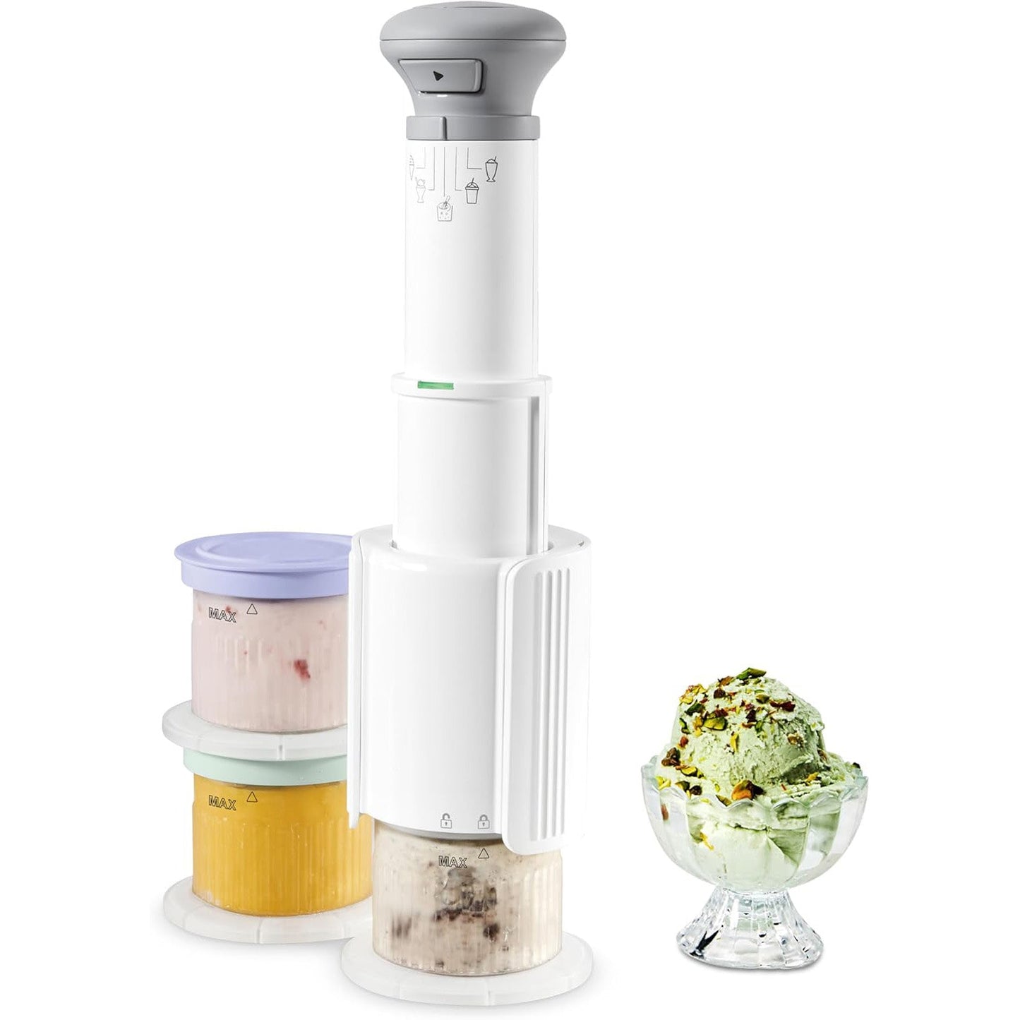 Portable 5-in-1 Ice Cream Maker – Milkshakes, Slushies, Sorbets & Mix-Ins