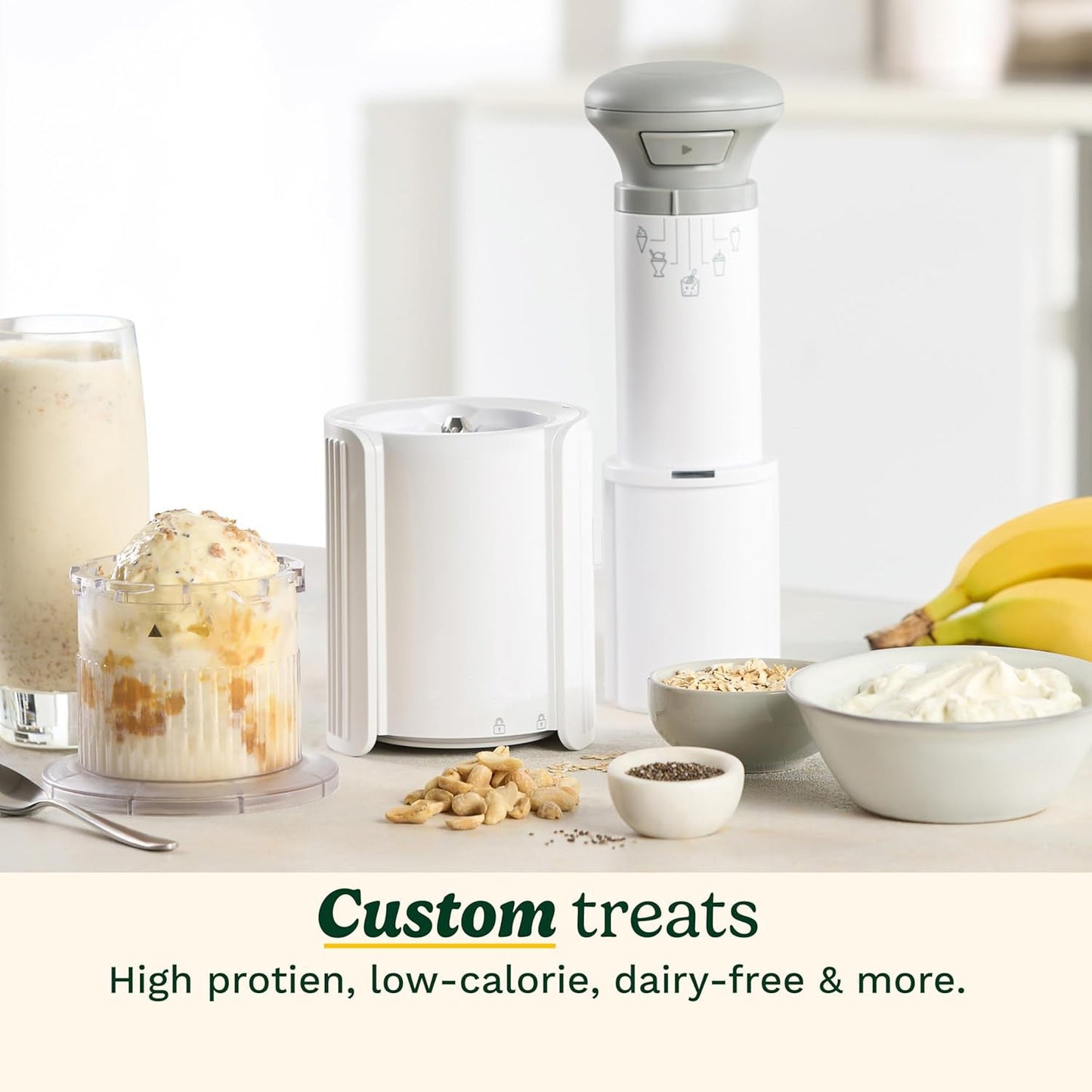 Portable 5-in-1 Ice Cream Maker – Milkshakes, Slushies, Sorbets & Mix-Ins