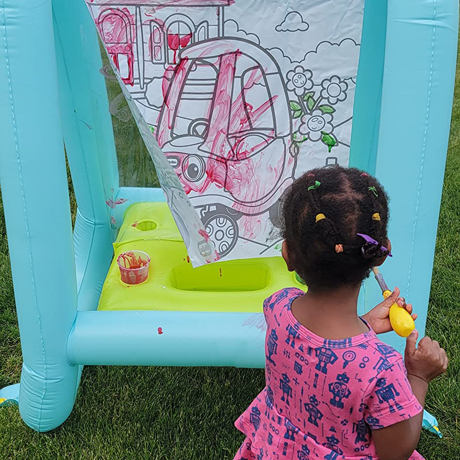 3-in-1 Inflatable Painting Easel for Kids – Outdoor Art Game with Washable Paints, Ages 3+