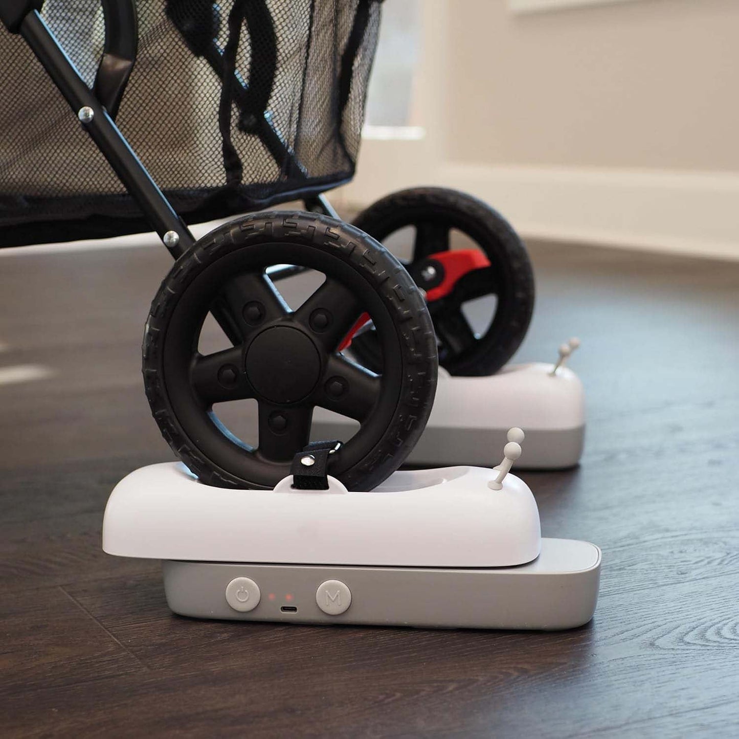 Smart Baby Soother – Automatic Stroller Rocker with Wireless Remote & 90-Minute Timer