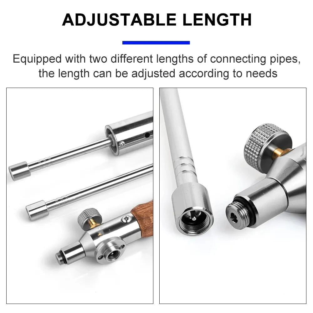 Long Flame Igniter – Portable Camping & BBQ Gas Burner with Wooden Handle