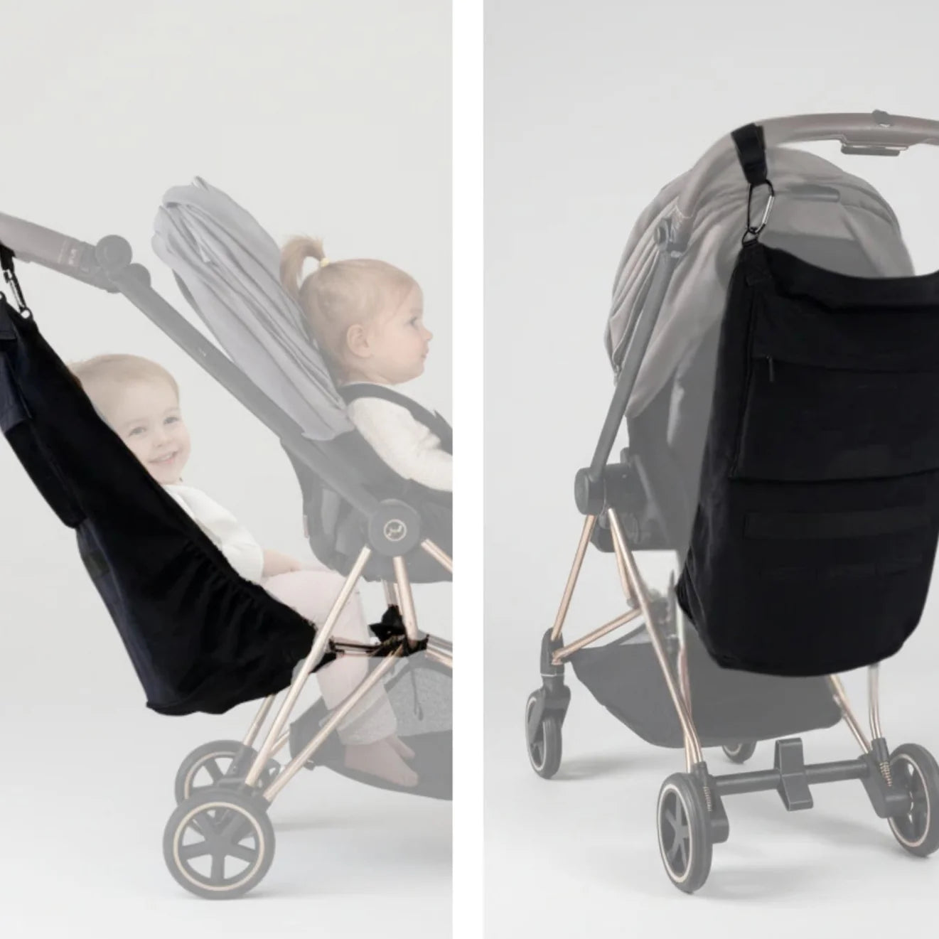 Stroller Extra Seat – Clip-On Second Seat for Toddlers, Unrolls in Seconds