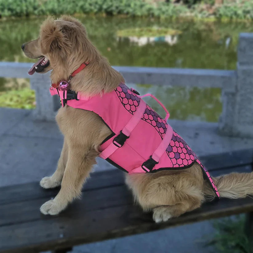 Dog Life Jacket – Reinforced Back Handle for Quick Rescue