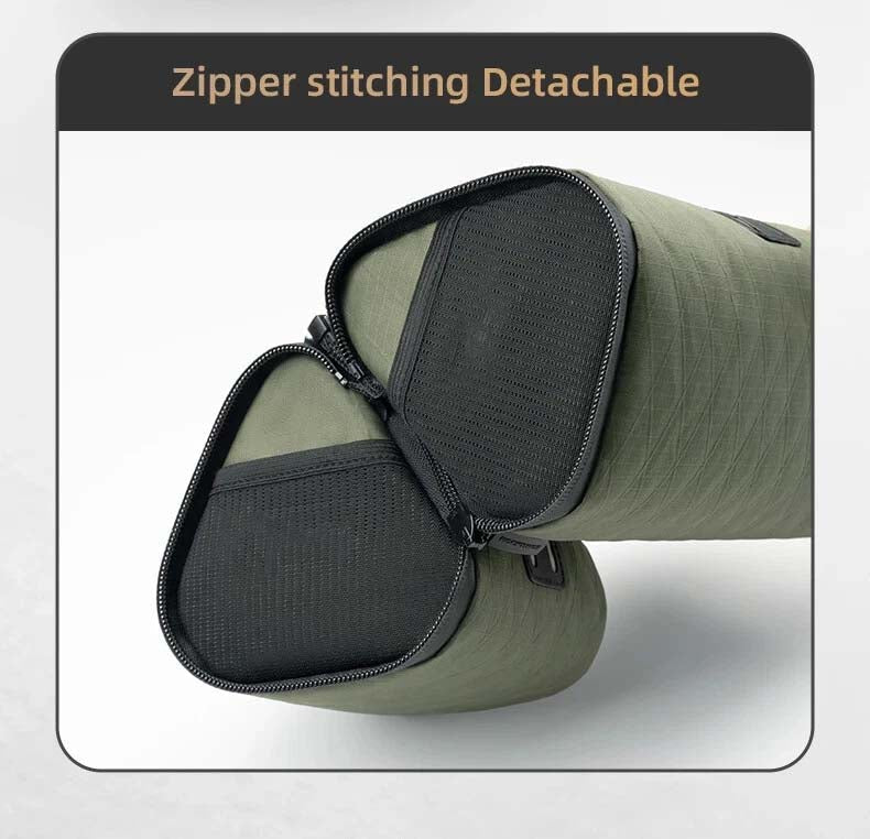 2-in-1 Bicycle Front Bag: Detachable Handlebar Bag, Frame Bag, and Saddle Bag