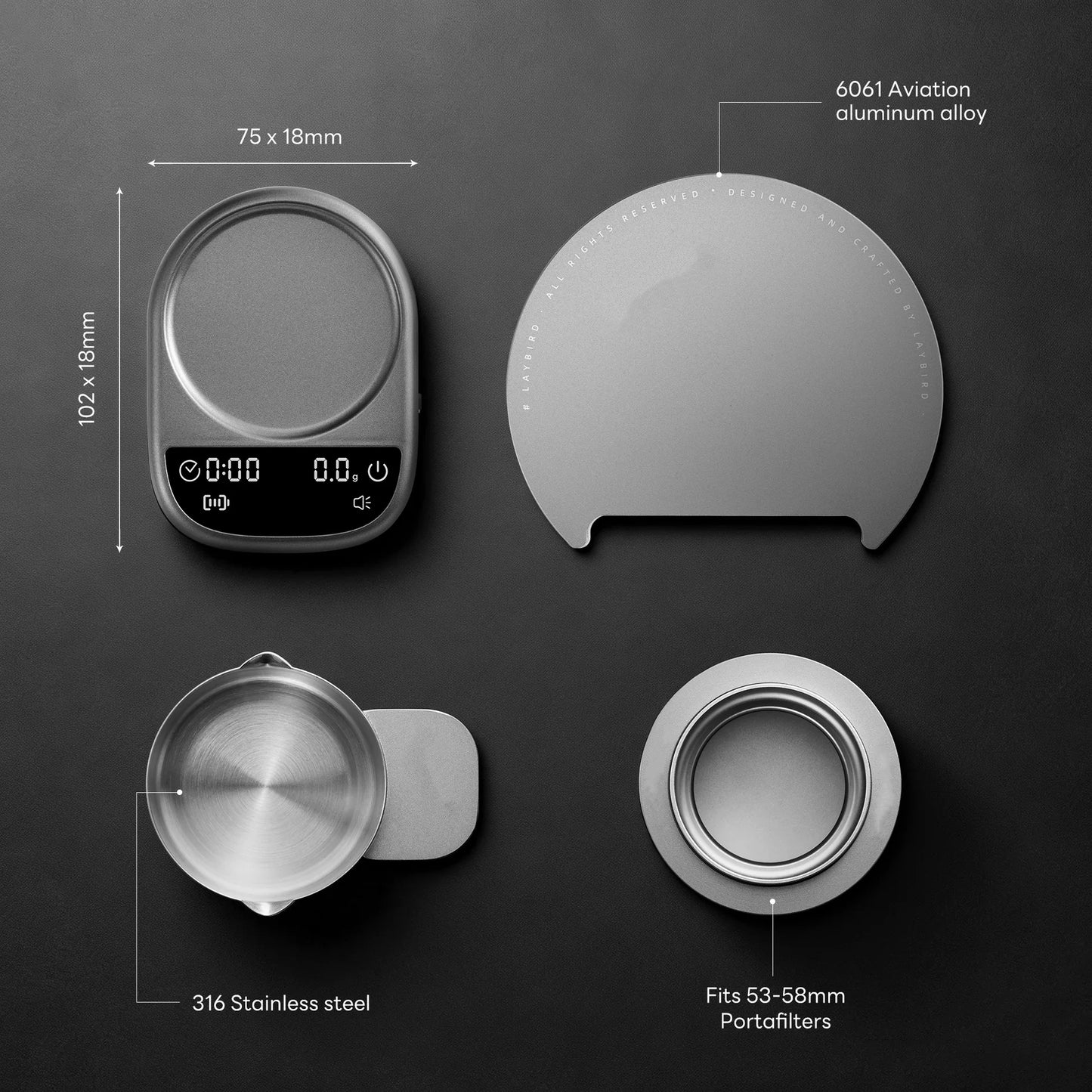 Compact Coffee Scale – Magnetic Modular Design for Espresso & Pour Over