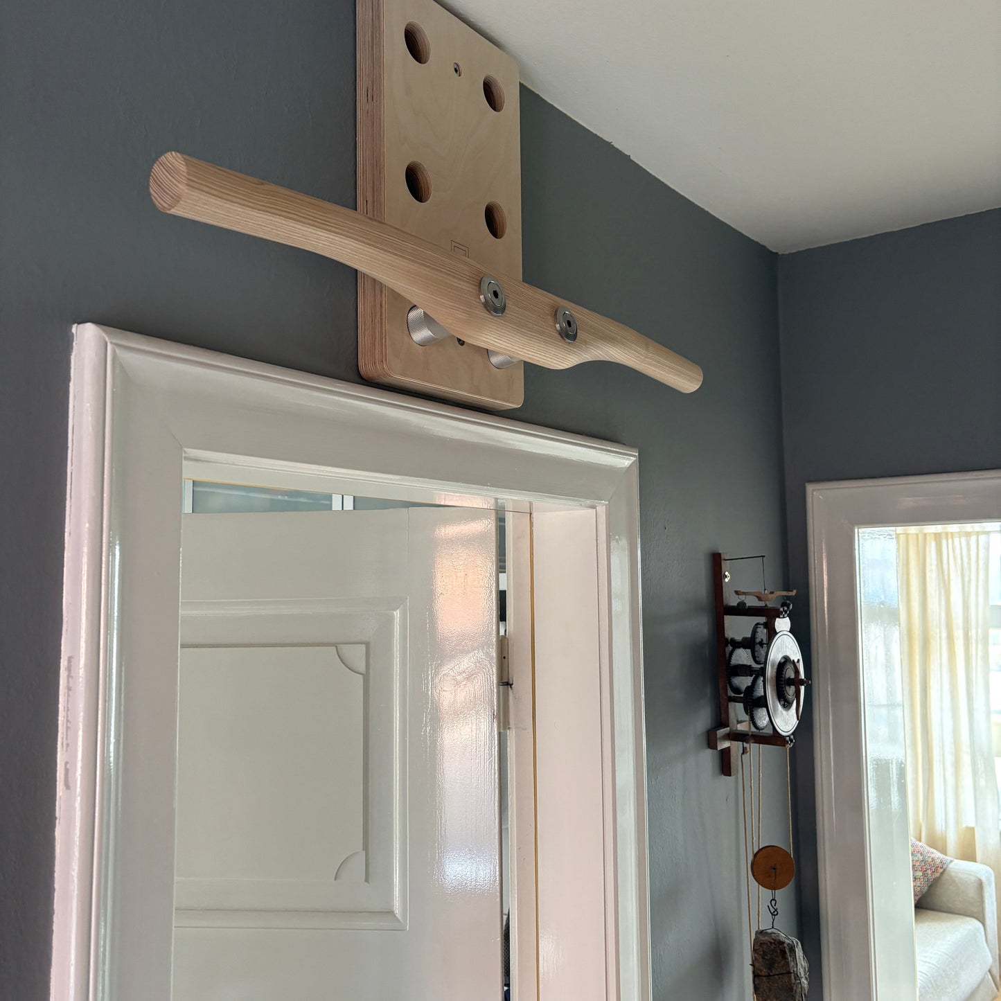 Wooden Pull-Up Training Bar – Natural Grip, Solid Construction for Home Gym